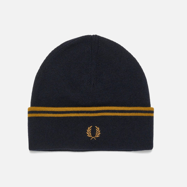 Fred Perry Berretto Berretto Uomo Twin Tipped Merino Wool Blu caramello A23-FRED-PERRY-C9150-R63-UNI - Francavilla Moda